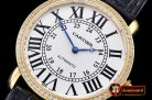 Replica Cartier Ronde Louis Cartier No Date YG/LE Diams White As
