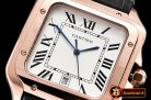 Cartier Santos De Cartier 2018 Ladies RG/LE Wht Swiss Qtz