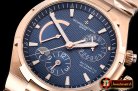 VACH. CONSTANTINE Overseas Dual Time Power Reserve RG/RG Blue TWA A1222
