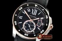 Cartier Calibre De Cartier Diver RG/SS/NY/RU Blk TF MY8205 Mod