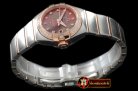 OMG0352A - Double Eagle Ladies Auto SS/RG Brown Diamonds J-Miyot