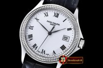 PP0240C - Calatrava Ref.5117 SS/LE White Roman MY9015 Mod