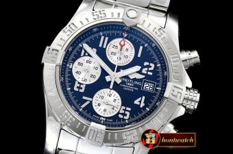 Breitling Avenger II Chronograph 43mm SS/SS Blue GF A7750