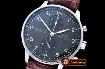 IWC Portuguese Chrono SS/LE Grey/Black ZF A79350 Mod