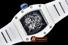 Richard Mille RM055 Bubba Watson CER/RU Skeleton Wht/Blue MY8215 Mod
