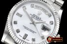 Rolex Daydate 36mm Flt SS/SS White MOP Diam BP Swiss 2836