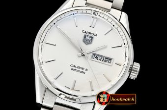 Tag Heuer Carrera Calibre 5 Automatic SS/SS White ANF Asia 2824