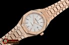 Audemars Piguet Royal Oak 15400 Frosted RG/RG White Asia 21J Mod 3120