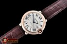 Cartier Balon Bleu Mens 42mm Wrapped RG/LE White BP Swiss 2824
