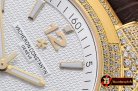 VACH. CONSTANTINE Overseas Ref.47074 YG/LE White MY8215 Mod Cal5
