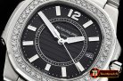 Patek Philippe Nautilus 7010 Ladies Diams SS/SS Black - Swiss Qtz