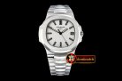 Patek Philippe Nautilus Mens 40mm SS/SS White Stk PF Miyota 9015