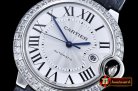Cartier Balon Bleu Mens Diams Bez SS/LE White Miyota