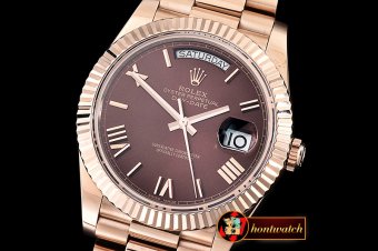 RDD0195B - DayDate 228206 RG/RG Brown Roman BP Swiss 2836