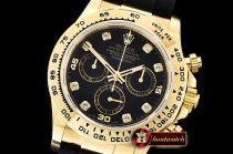 Rolex Daytona 116508 YG/RU Black/Diams OMF A4130 Mod