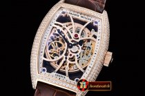 Franck Muller 7 Days PR Skeleton Curvex RG/LE Diams Asia 23J