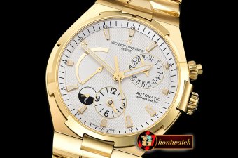 VACH. CONSTANTINE Overseas Dual Time Power Reserve YG/YG Wht TWA A1222