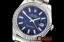 Rolex Datejust II DJ2 41mm Oyst Flt SS/SS Blue Stks Noob A3235 M