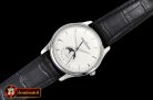 Jaeger Le Coultre Master Ultra Thin Moonphase SS/LE White ZF 1:1 MY9015