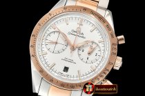 Omega SpeedMaster 57 Co-Axial RG/SS White OMF A7750 9300