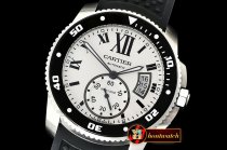 Cartier Calibre de Cartier Diver (Blk) SS/RU Wht JF Asia 2824