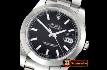 Rolex Datejust II DJ2 41mm Oys Smt SS/SS Black Stks Noob A3235 M