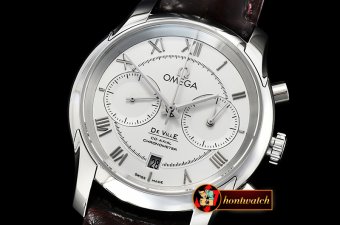 Omega De Ville Chronograph Cal.9300 SS/LE White JHF A7750