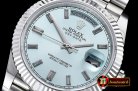 Rolex DayDate 228206 Flt SS/SS Ice Blue Diam BP A3255 Mod