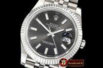 Rolex Datejust II 41mm Jub Flt SS/SS Grey/Stick Noob A3235
