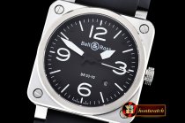 Replica BELL & ROSS BR03-92 SS/RU Black/White Miyota 9015