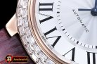 Cartier Balon Bleu Mens Diams Bez RG/LE White Miyota