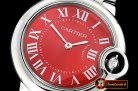 Cartier Balon Bleu Midsize 33mm SS/SS Red Swiss Quartz Mod