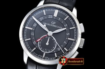 Replica GIRARD-PERREGAUX 1966 Dual Time SS/LE Black Asia 23J Mod