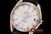OMG0464M - Aqua Terra 38mm RG/LE2 White Diam A2836 Mod8500 JHF