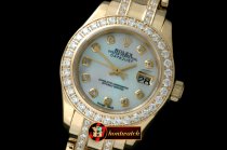 Replica Rolex Diam Bez YG MOP Wht/Diam S-2671