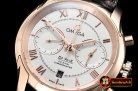 Omega De Ville Chronograph Cal.9300 RG/LE White JHF A7750