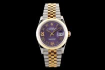 RLX200427H - GMF Rolex Datejust 36mm Steel-14K A3235 Automatic Movement m126233-0031 Purple