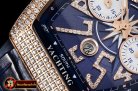 Franck Muller Vanguard Chronograph 44mm Diams RG/LE/RU Blue Asia 7750