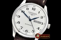 Longines Master Collection Automatic SS/LE White/Num LGF A2836