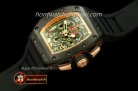 RM032 - Carbon/Rose Gold Flyback PVD/RU Asian 7750 28800
