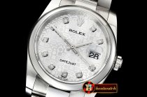 Rolex Datejust Man DJ 36mm Oyst Dome SS/SS Silver Anniv Diam DJF A3135