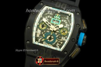 RM017 - Lemans Classic Carbon PVD/RU Asian 7750 28800bph