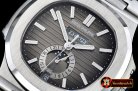 Patek Philippe Nautilus GMT MoonPhase SS/SS Grey Asia 23J Calend