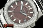 PP0179D - Nautilus 7010 Midsize 32mm SS Brown Diams - Swiss Qtz