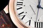 Cartier Balon Bleu Mens 42mm Wrapped RG/LE White BP Swiss 2824
