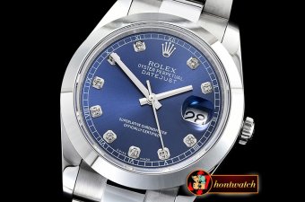 Rolex Datejust DJ2 41mm Oyt Smt SS/SS Blue Diam BP Asia 2813