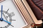 JAEGER LE COULTRE JL Reverso Automatic RG/LE White/Stk/Num Asia