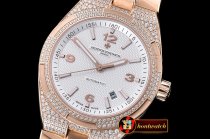 VACH. CONSTANTINE Overseas Ref.47074 Diams RG/RG White MY8215 Mo