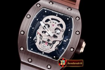 Richard Mille RM052 Diamond Skull Tourb Brown MT CER/RU MY9015 M