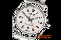 Rolex Milgauss 116400M Sp. Engrv SILV/SS White Asia 2836